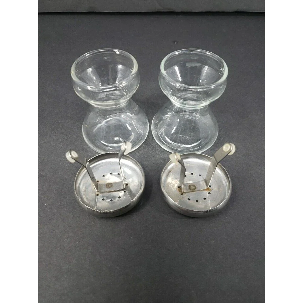 STAR TREK Style Hourglass Salt & Pepper Shakers Made in USA VTG MCM See Photos